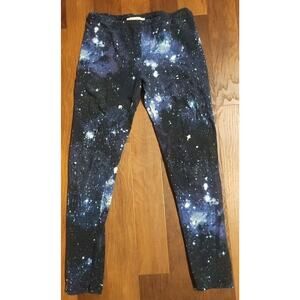 PINK REPUBLIC Celestial Galaxy Cosmic Stars Planets Leggings Stretch Size Medium